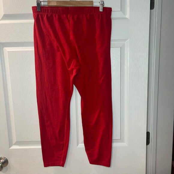 Nike Animal Print Leggings Women's Size XL Red Leopard Swoosh Cotton Spandex - Picture 12 of 12